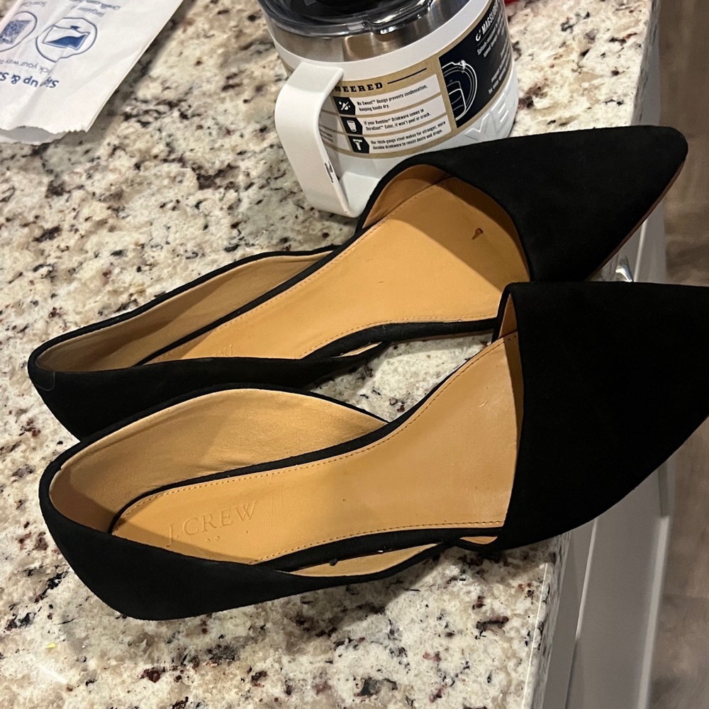 J. Crew Women's Black Pointed Flats